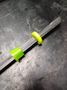 Testes de aplicação peças em TPU montadas na barra